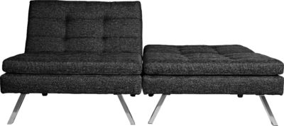Home - Duo - 2 Seater Fabric Clic Clac - Sofa Bed - Charcoal